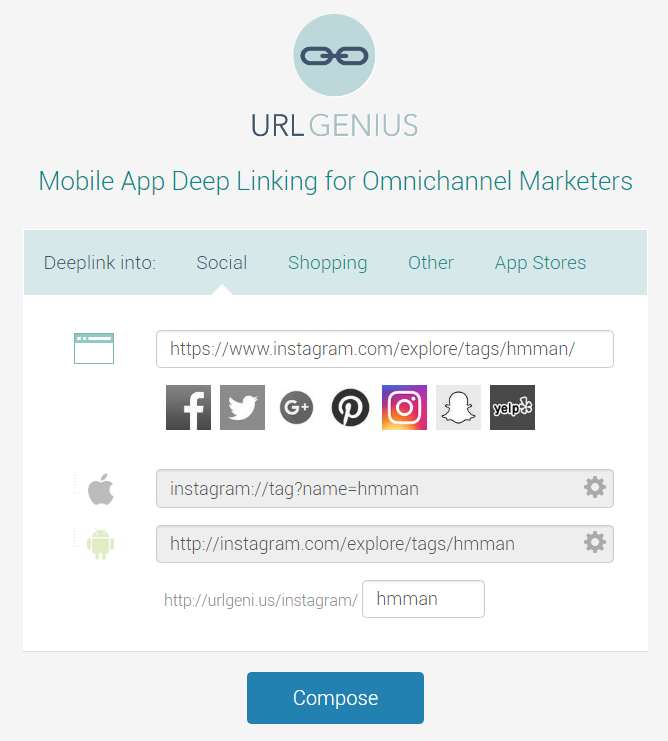 Deep Linking to Instagram Hashtags
