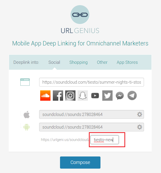 Deep Linking to the SoundCloud App for iOS and Android to Track App Opens