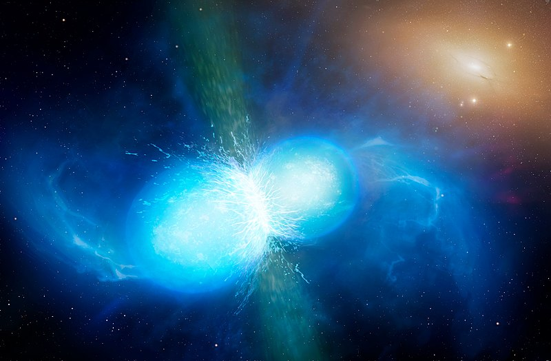 Artist impression of neutron star merger