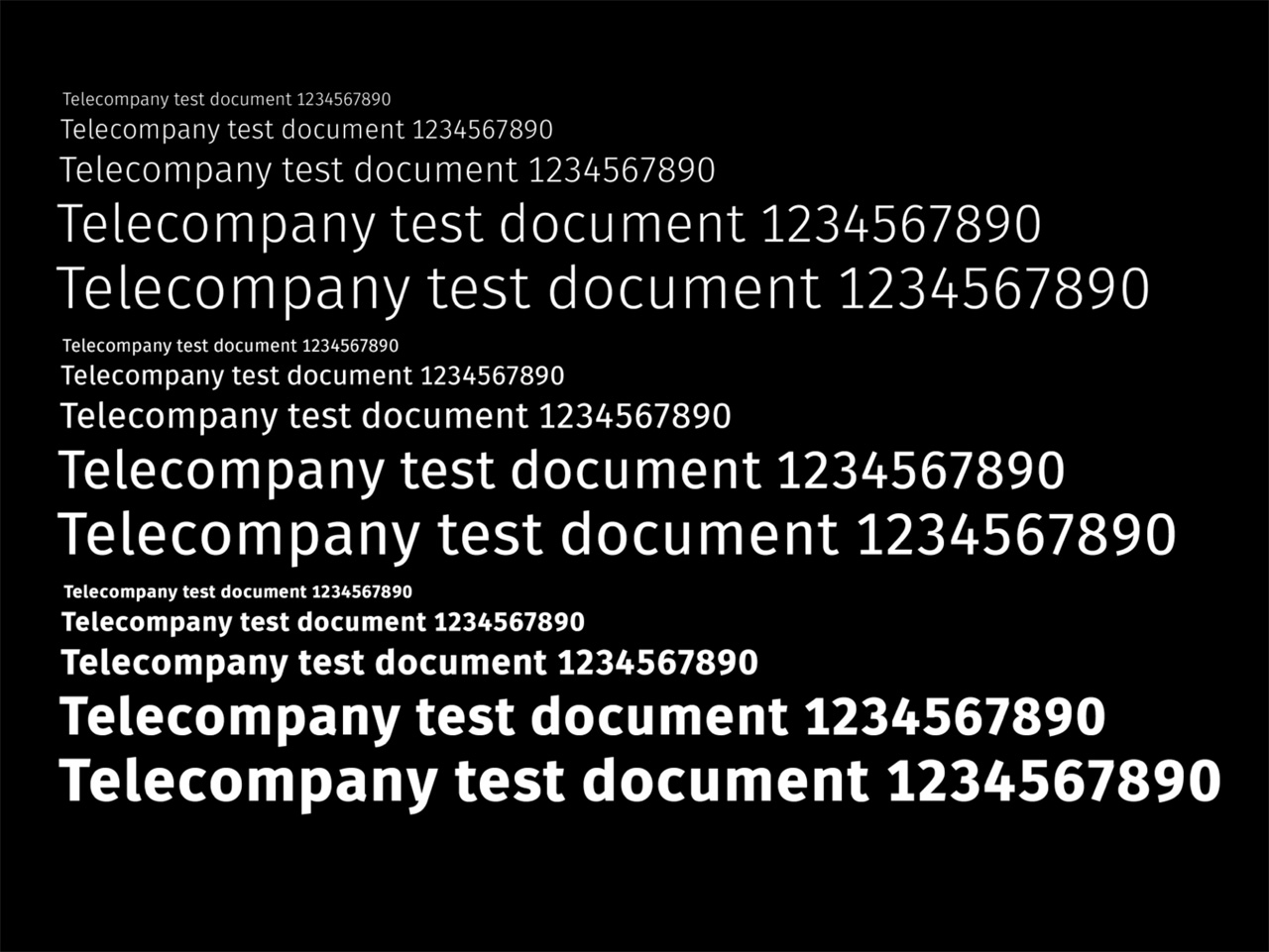 6 Telecompany test document