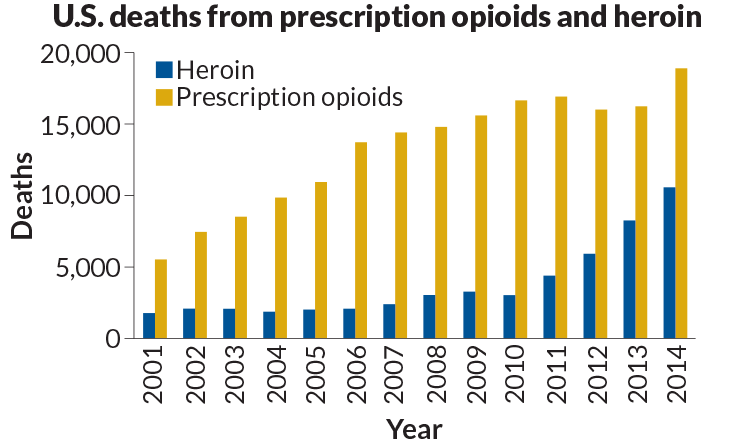 Opioids Death Graph