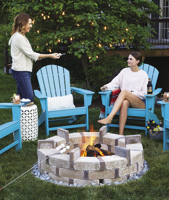 DIY firepit after: Build a DIY firepit to create a perfect areas to enjoy evenings outdoors with friends and family.