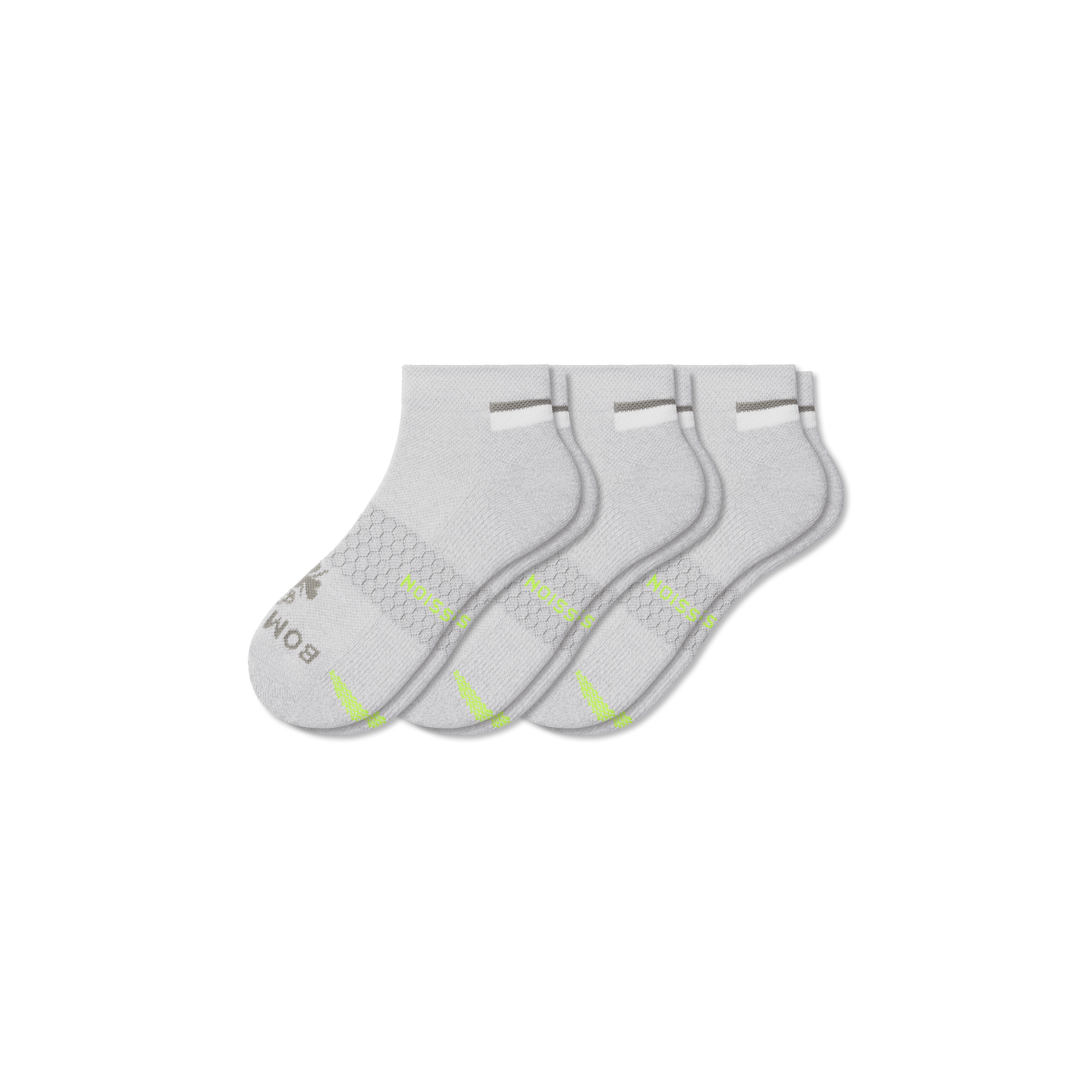 Bombas Performance Compression Ankle Socks 3-pack In Grey