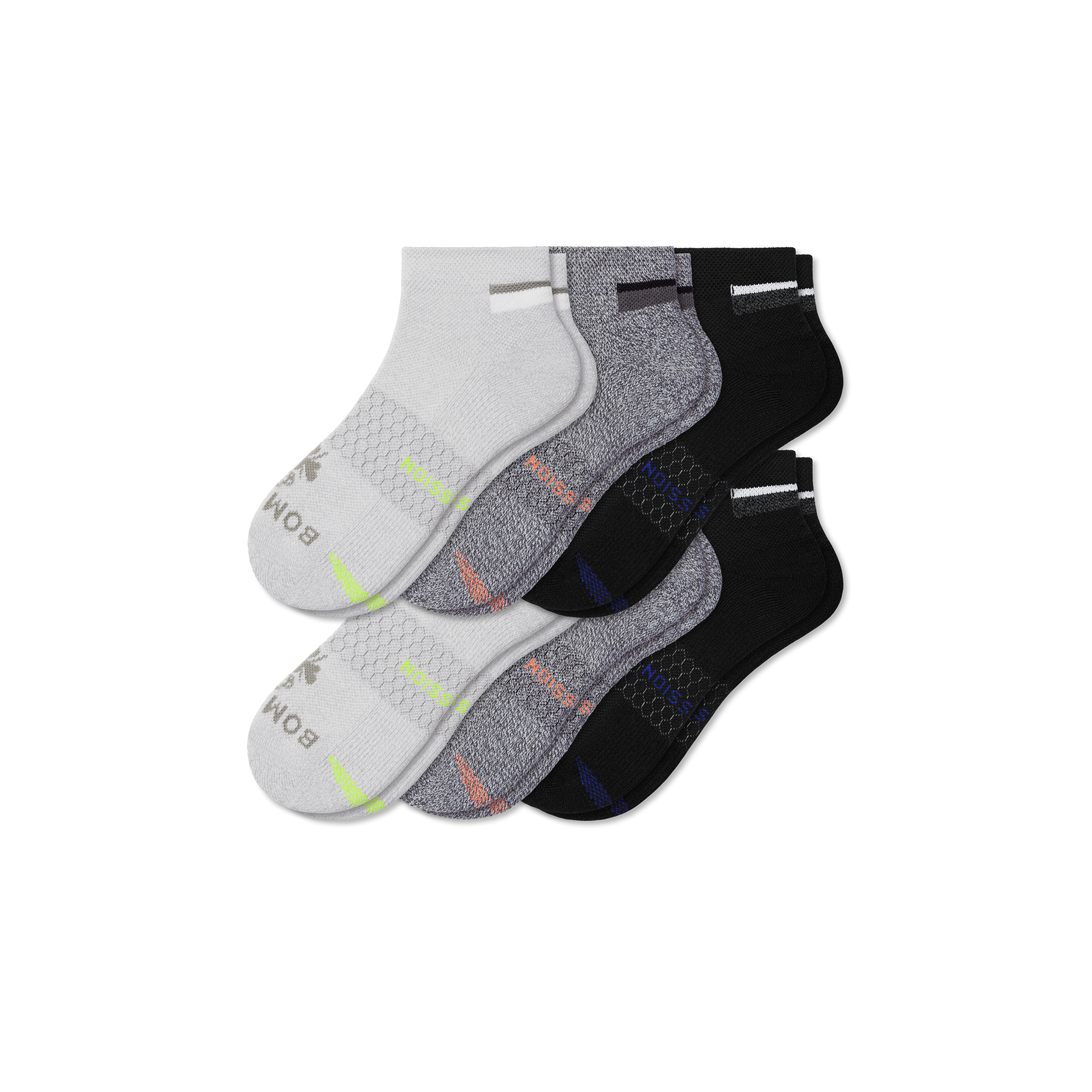 Bombas Performance Compression Ankle Socks 6-pack In Multi