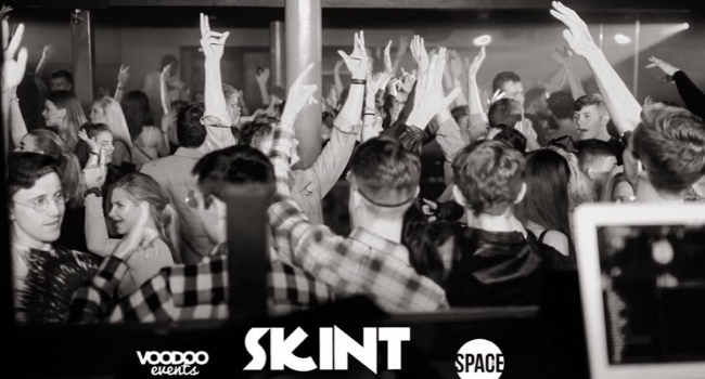 Crowd partying at Skint Thursdays at Space