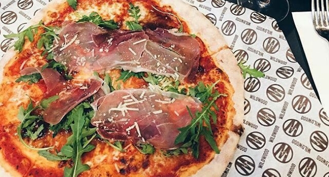 two-pizzas-and-drinks-from-wildwood-restuarant-nottingham