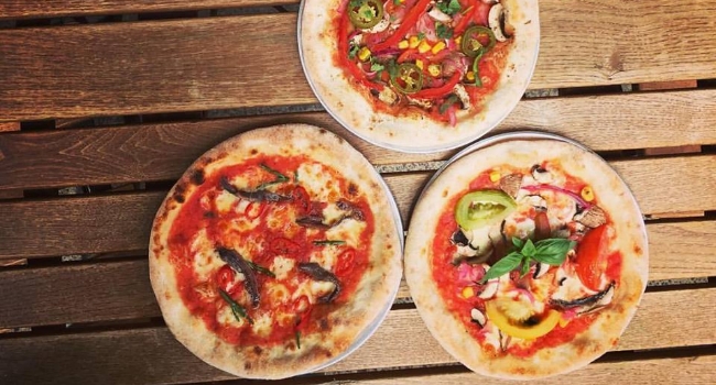 Three pizzas from Tapped Leeds