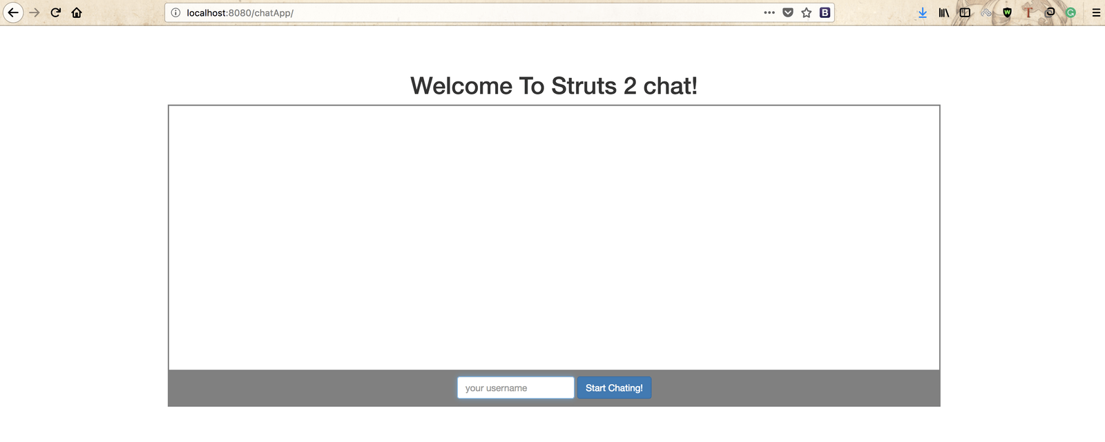 chat-struts-interface