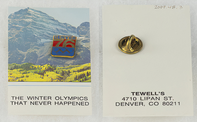 Small cards printed by Tewell’s to accompany the Denver 76 pins after the defeat of the Olympics