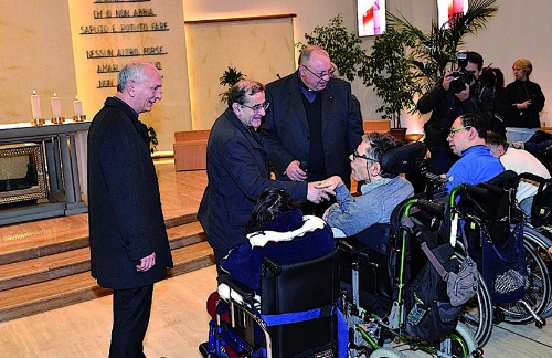 La visita dell'arcivescovo di Milano alla Fondazione Don Gnocchi