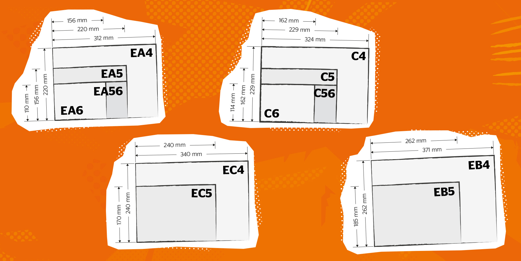 controleren zuiger Doe herleven Envelop formaten & afmetingen | Drukwerkdeal.nl