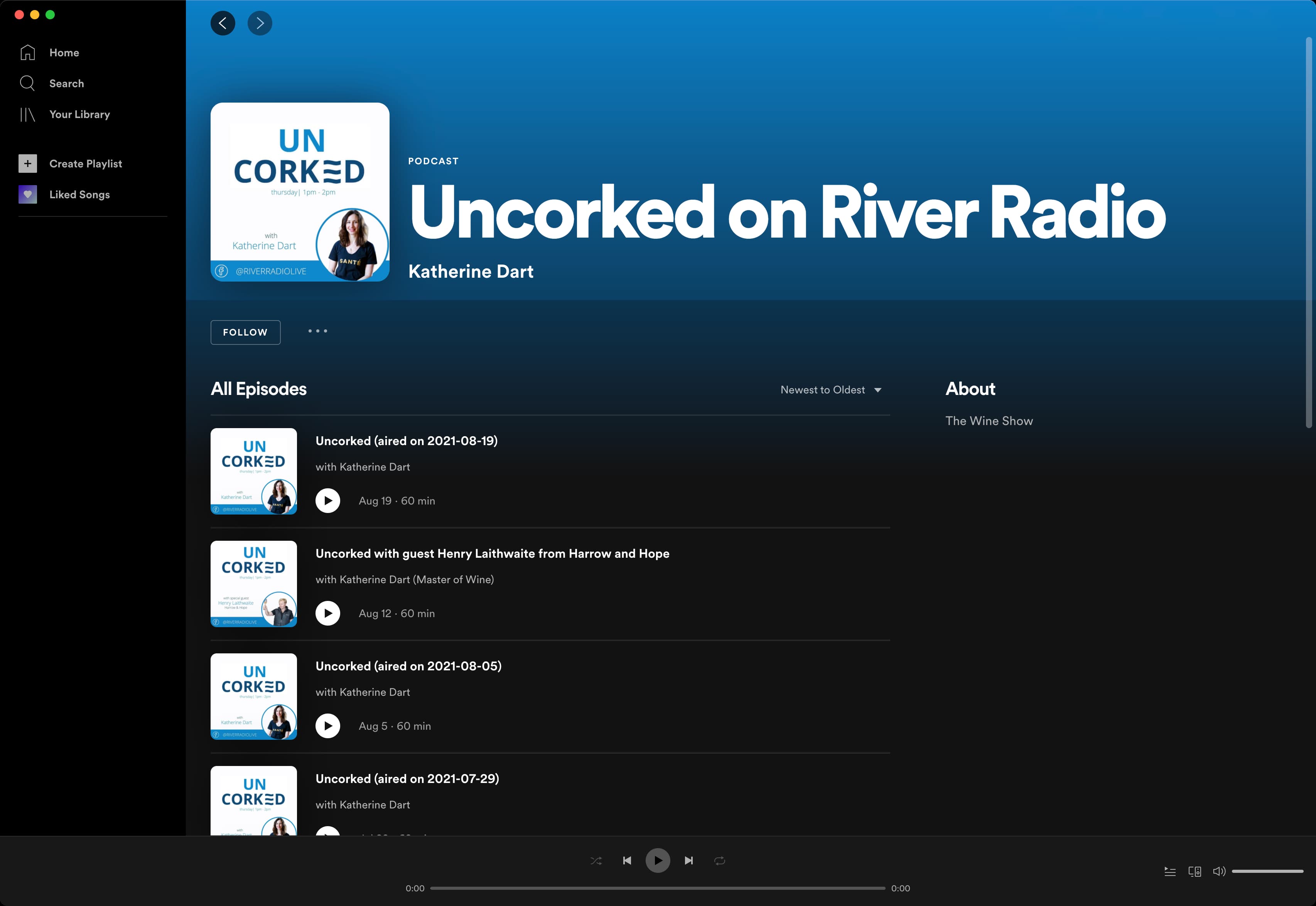 River Radio Uncorked on Spotify