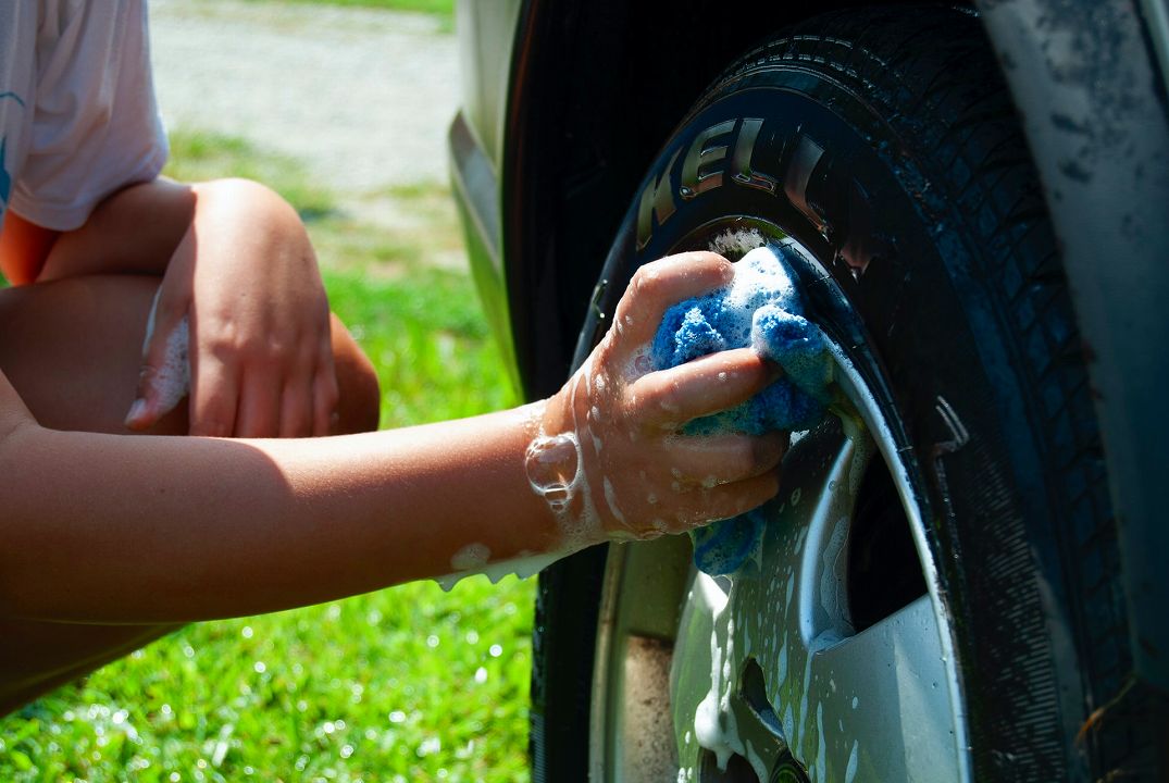 洗車用 ムートングローブ ブラシ 泡 手洗い 水洗い 手袋 2個 カー用品