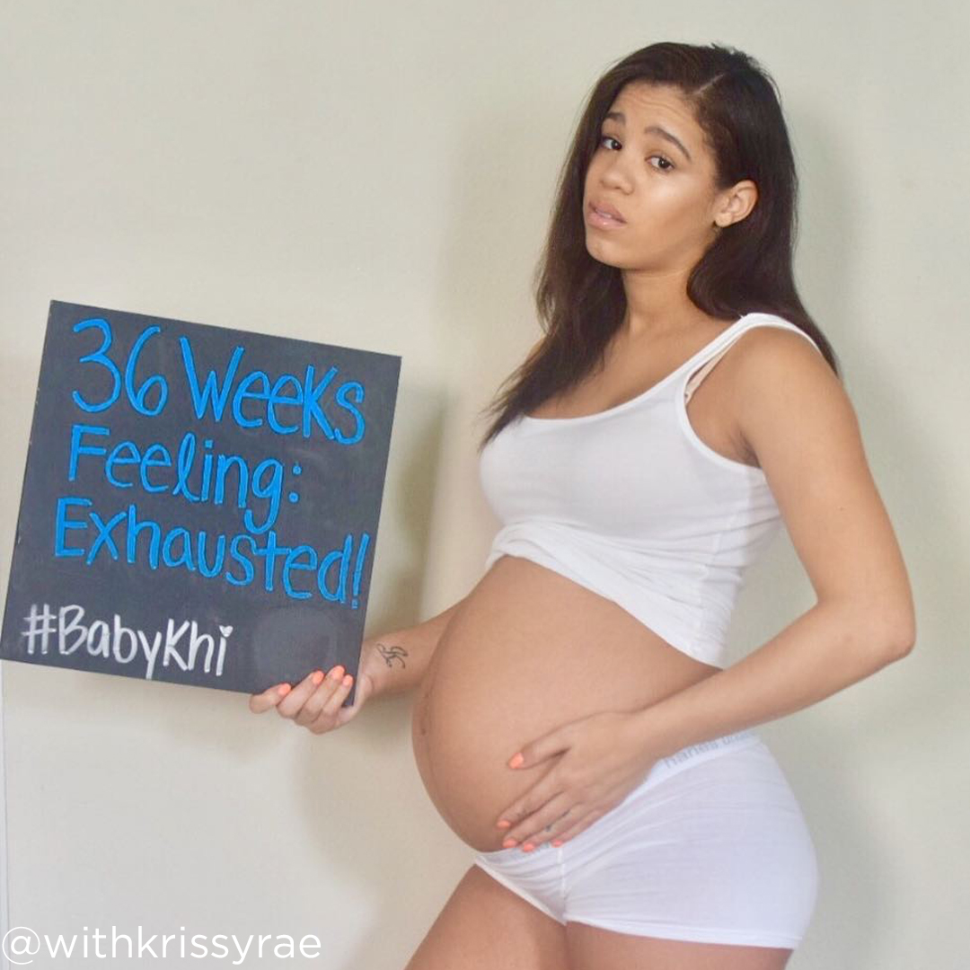 36 weeks 5 days pregnant @withkrissyrae