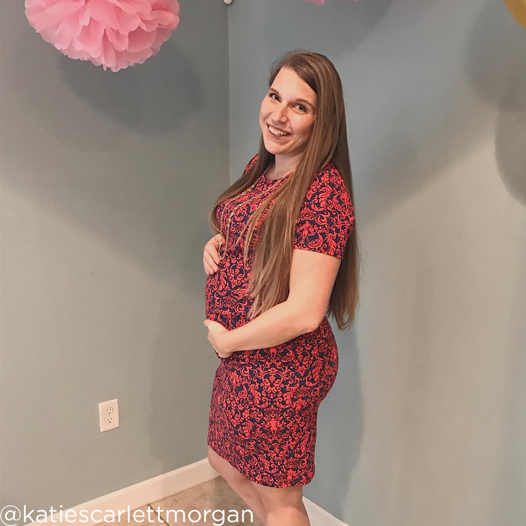 27 weeks pregnant bump first baby @katiescarlettmorgan