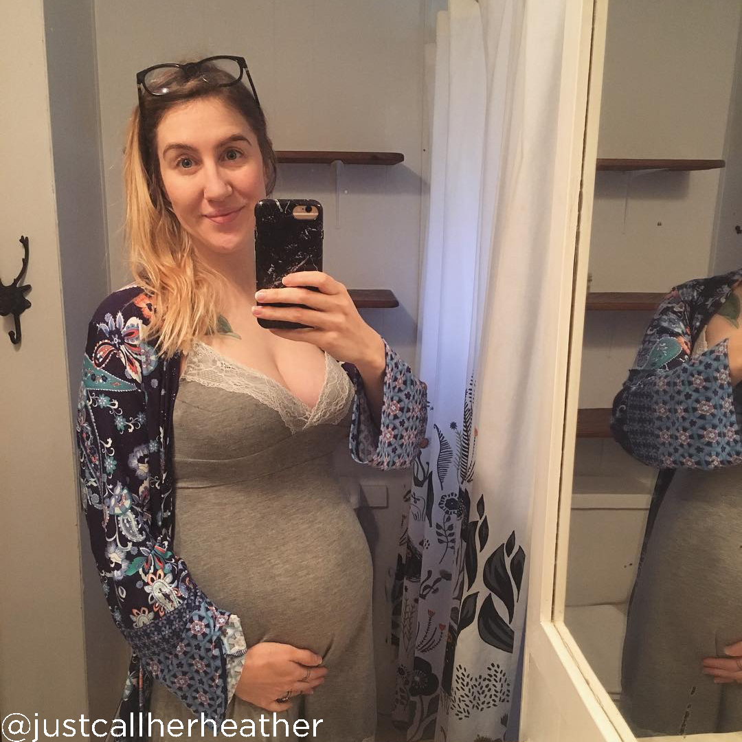 24 weeks pregnant belly @justcallherheather