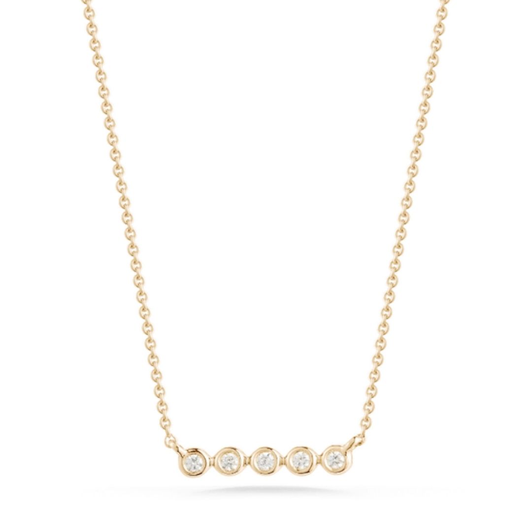 Accessories-diamond gold bar necklace