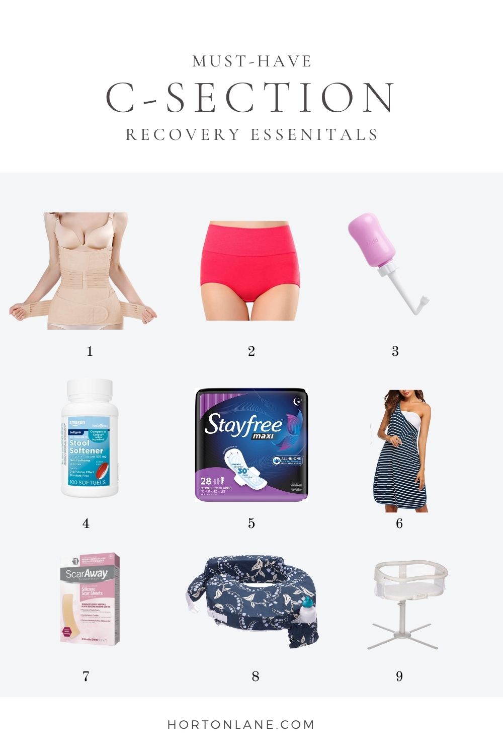 Pinterest Collage-must have c-section recovery essentials