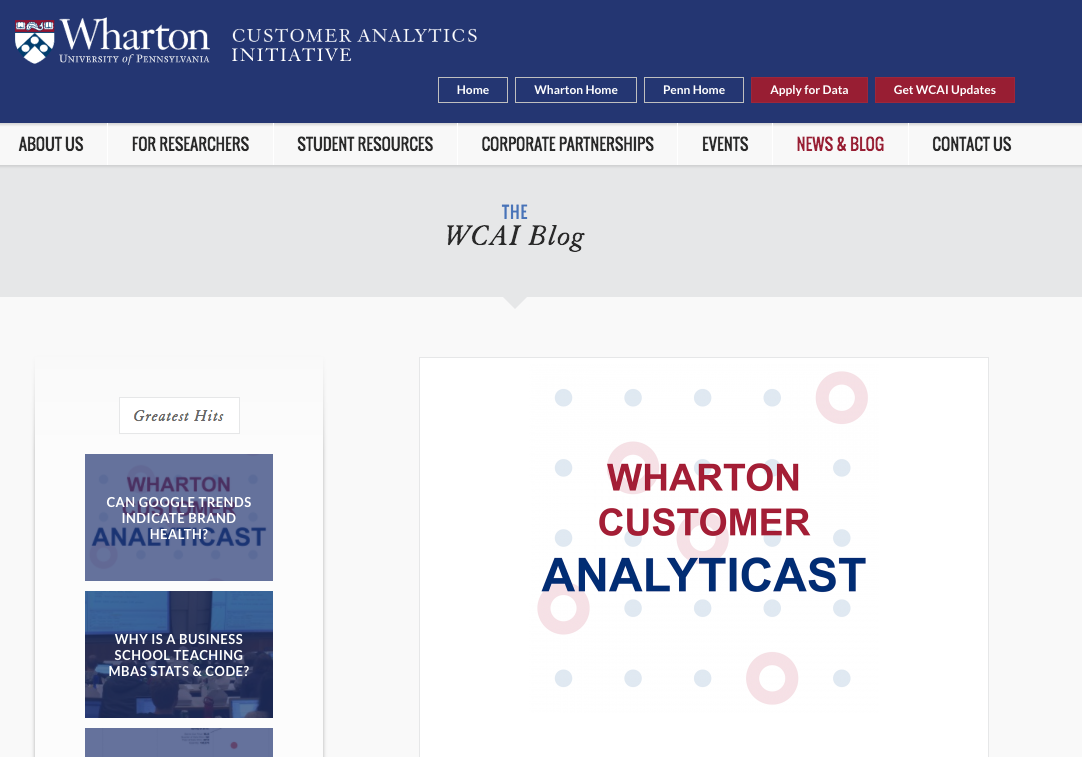 Wharton blog