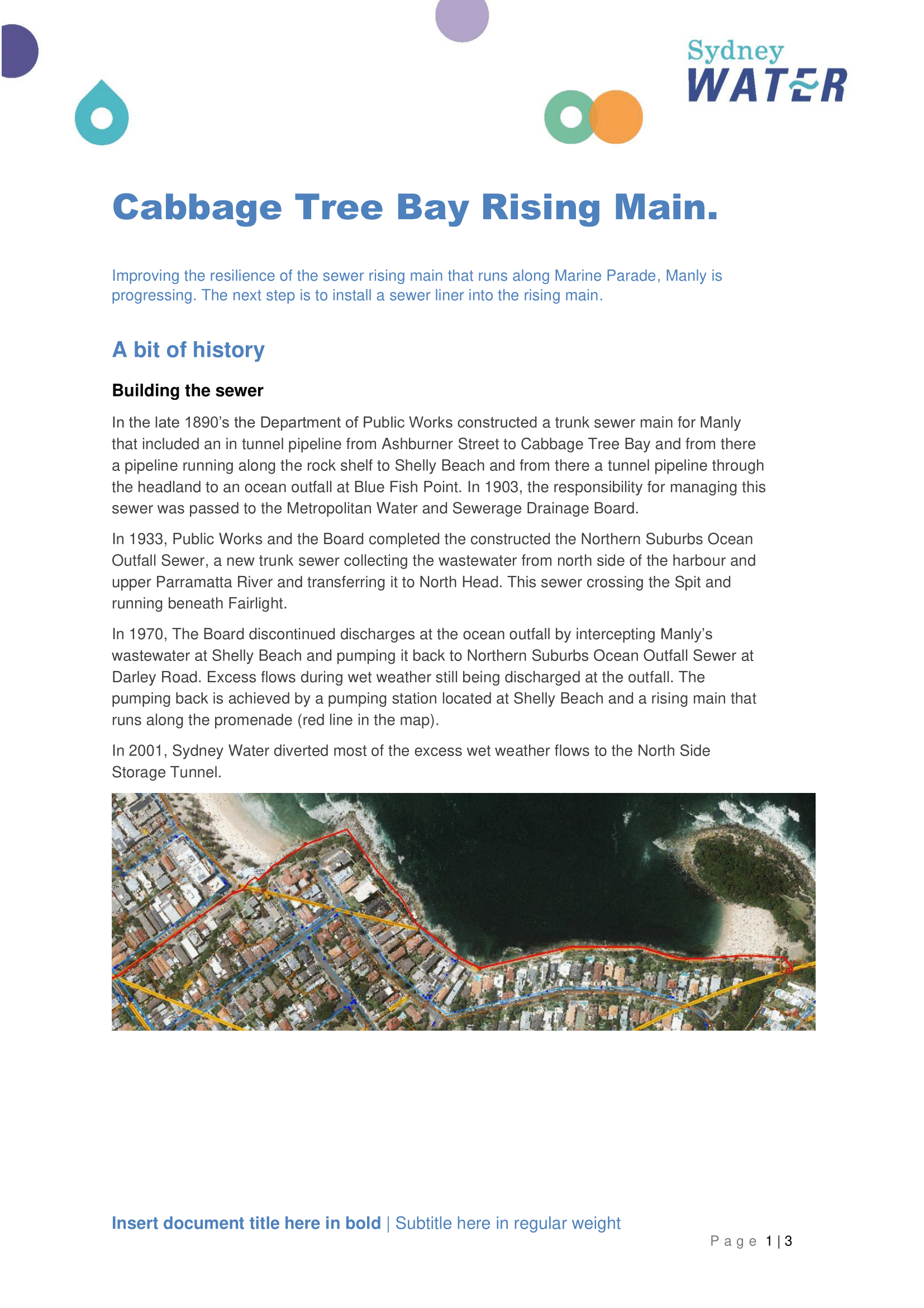 Cabbage Tree Bay Rising Main Fact Sheet August-1[1]