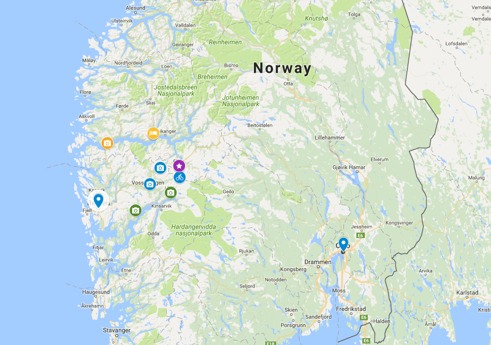 Norway in a Nutshell explanation map