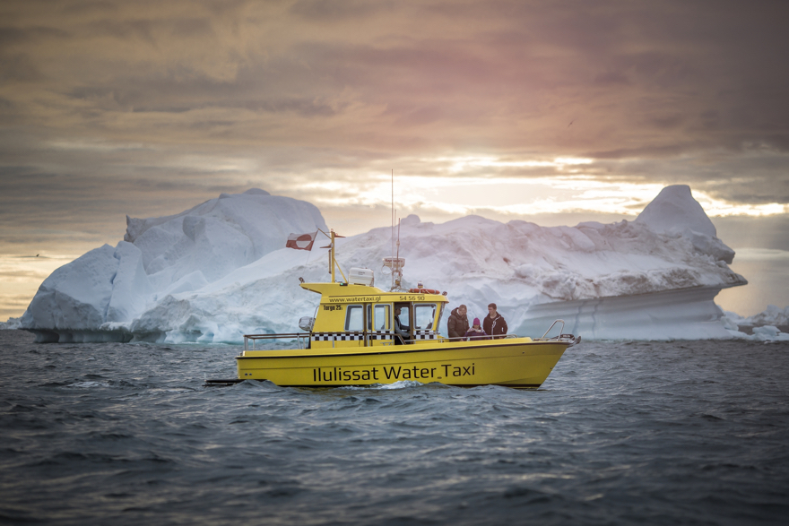 Sunset over the Ilulissat Water Taxi 
