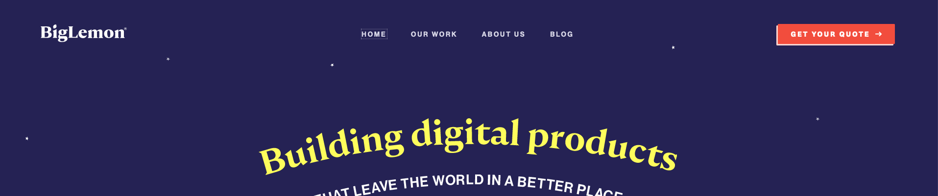 Building digital products big lemon website