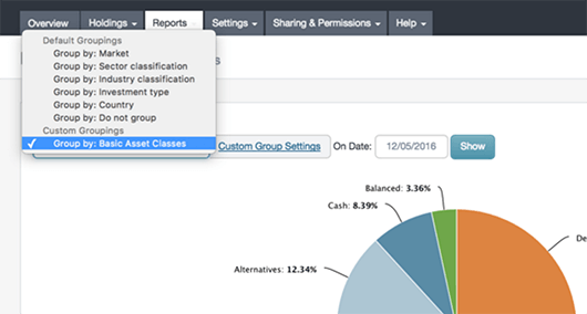 Asset Allocation Reporting in Sharesight