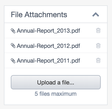 File Attachments – View within Holding