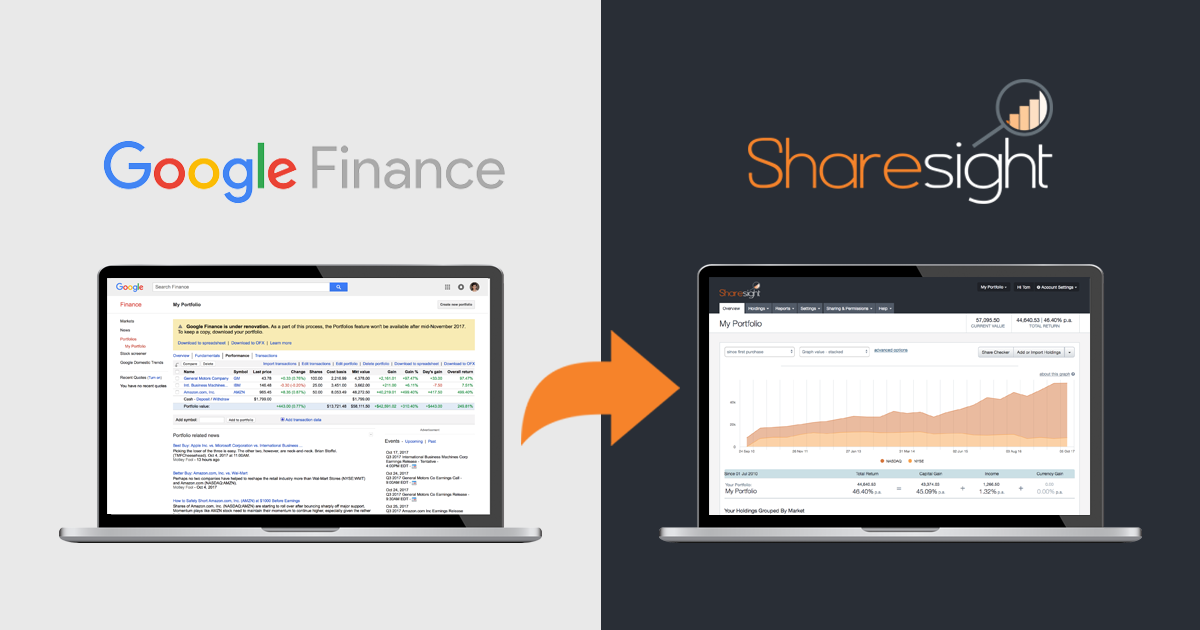 featured - import google finance portfolio to sharesight