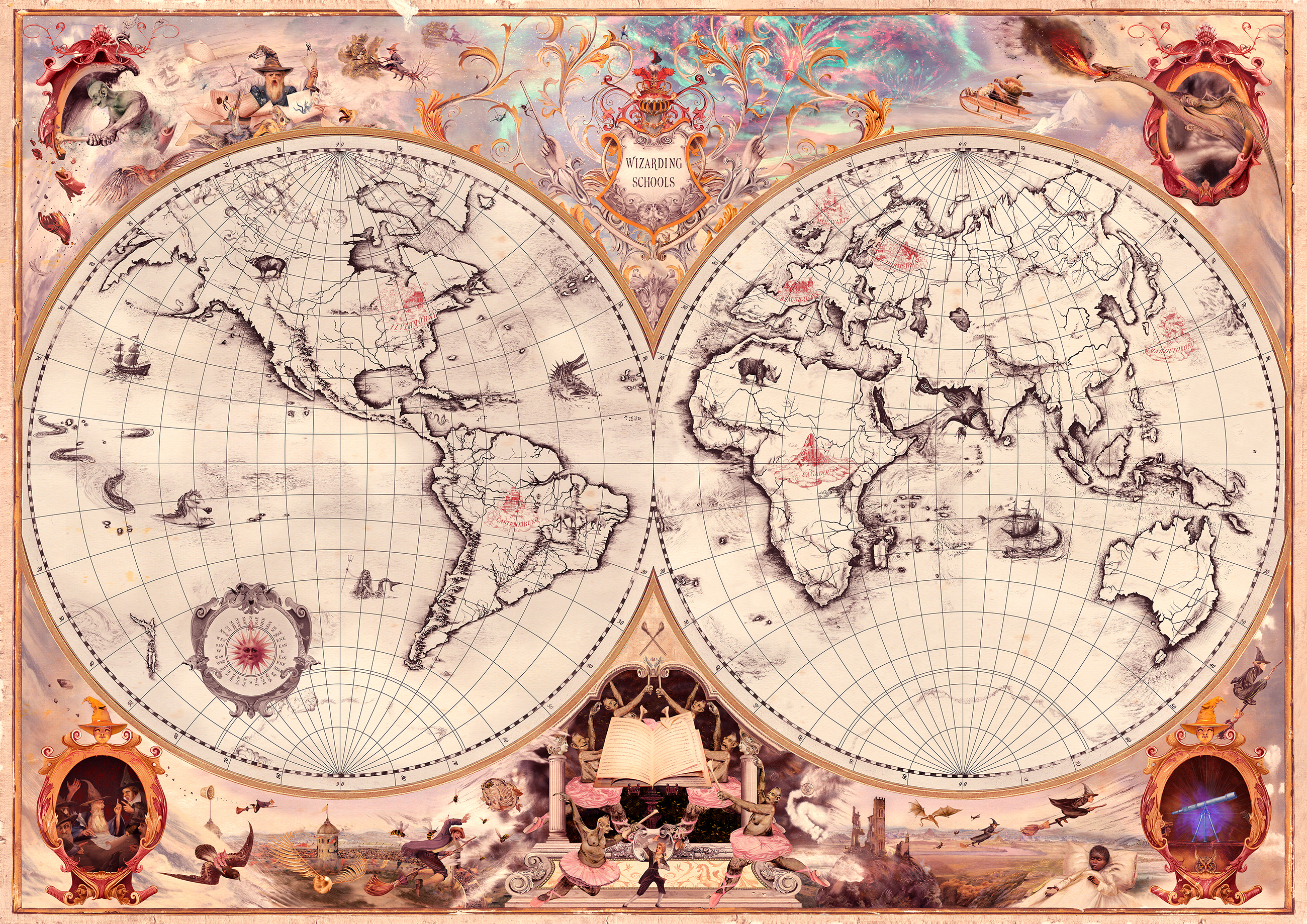 Les Écoles de Magie à travers le monde Wizarding_Schools_Map_LR