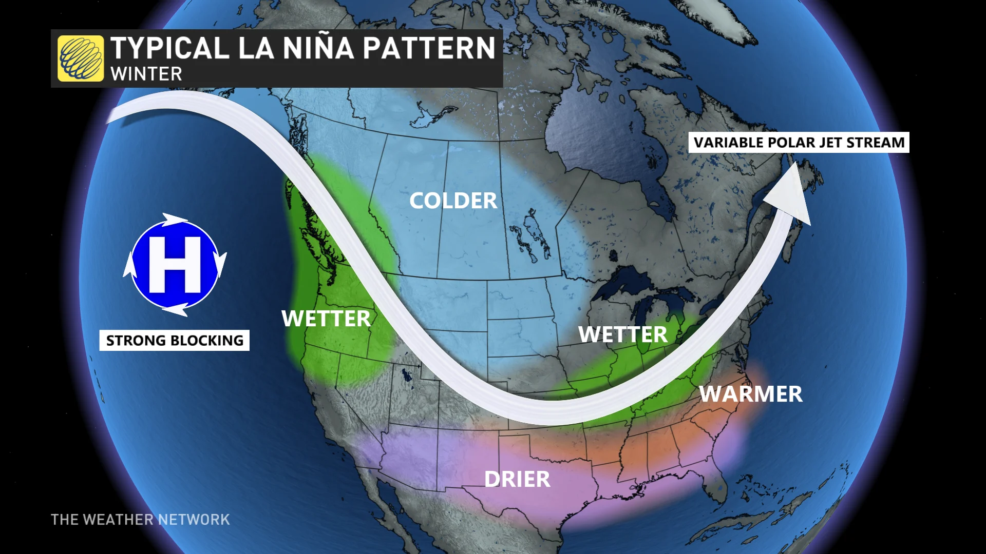 La Nina Canada pattern