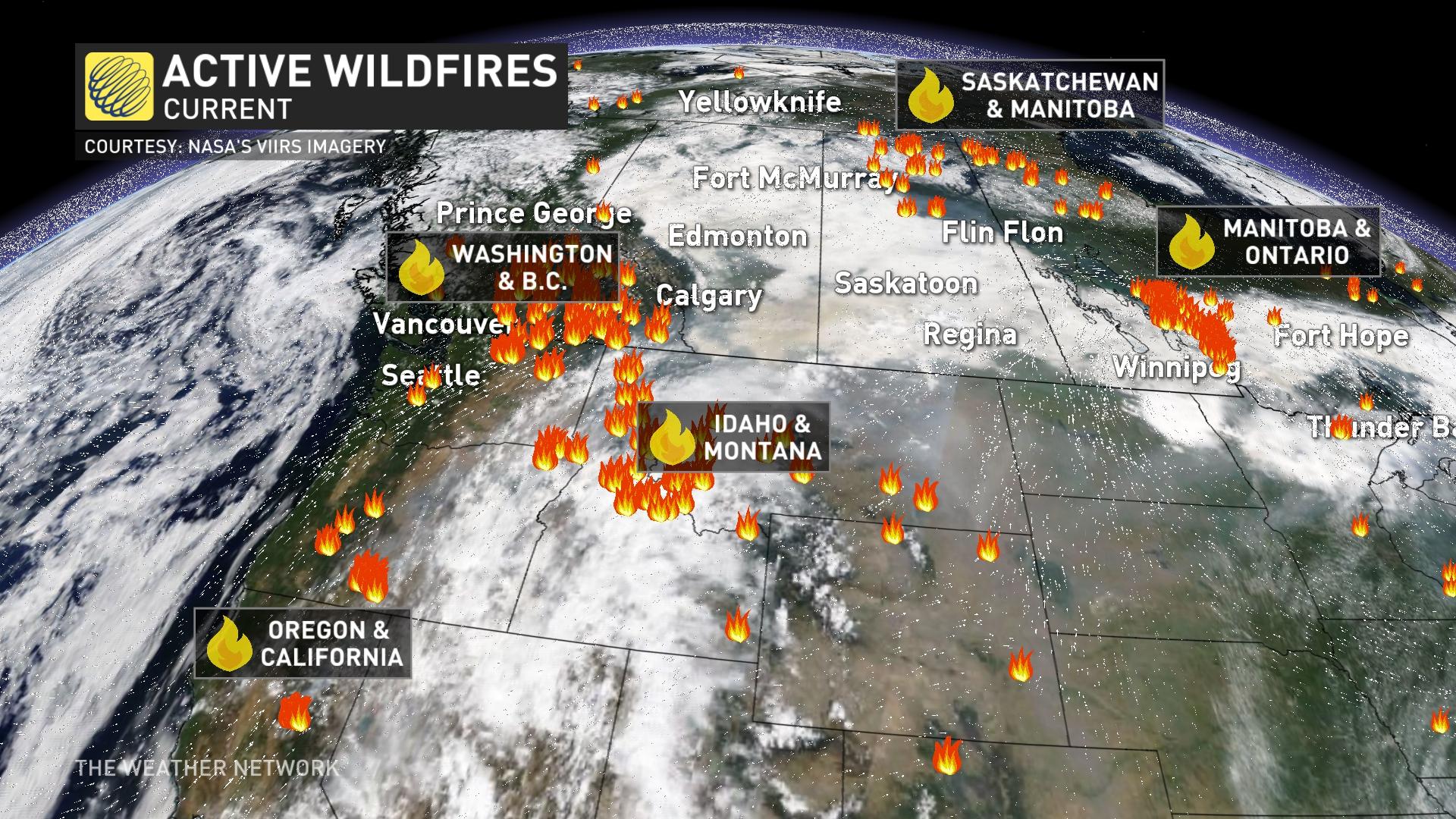 North America Fires - July 20, 2021