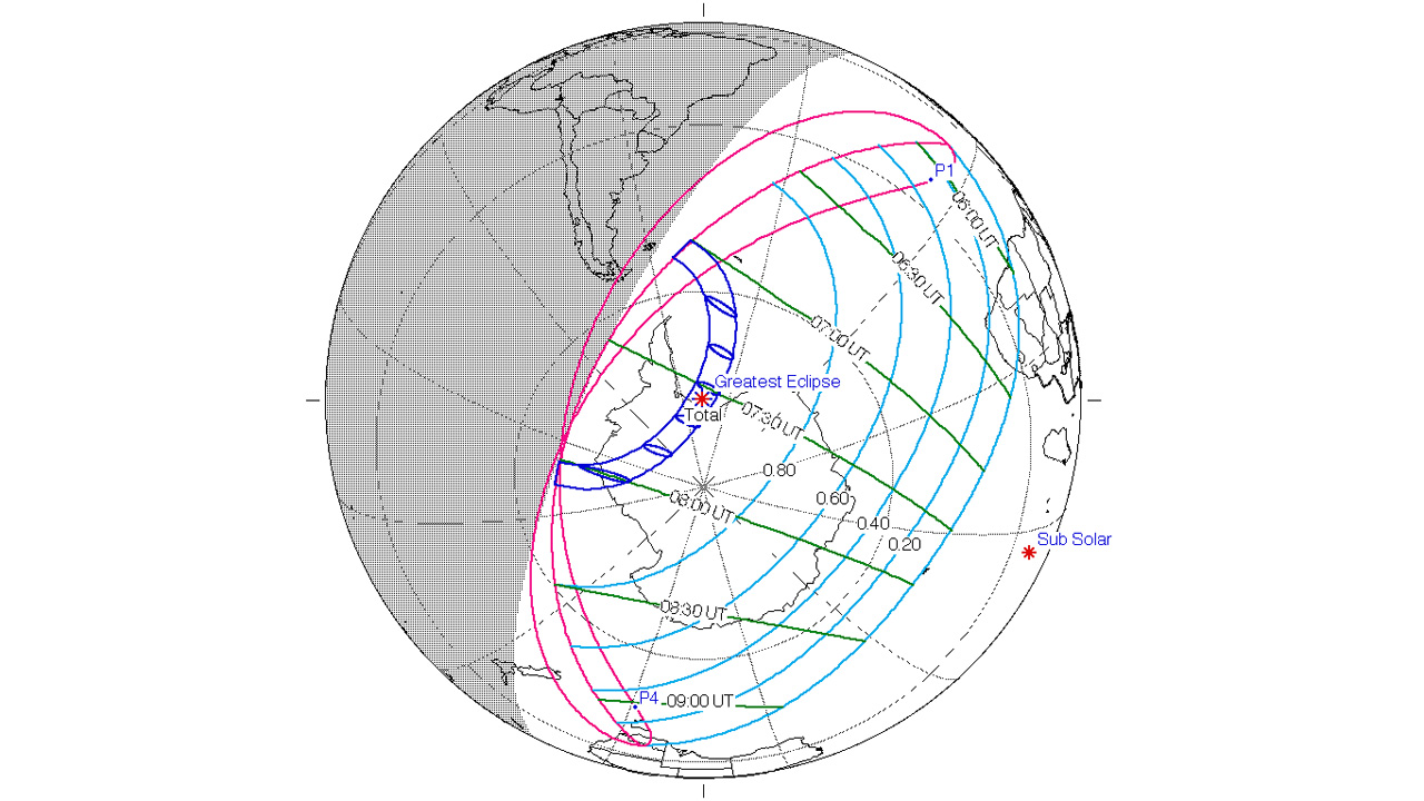 Solar Eclipse 2021-Dec-04 - NASA GSFC - Fred Espenak