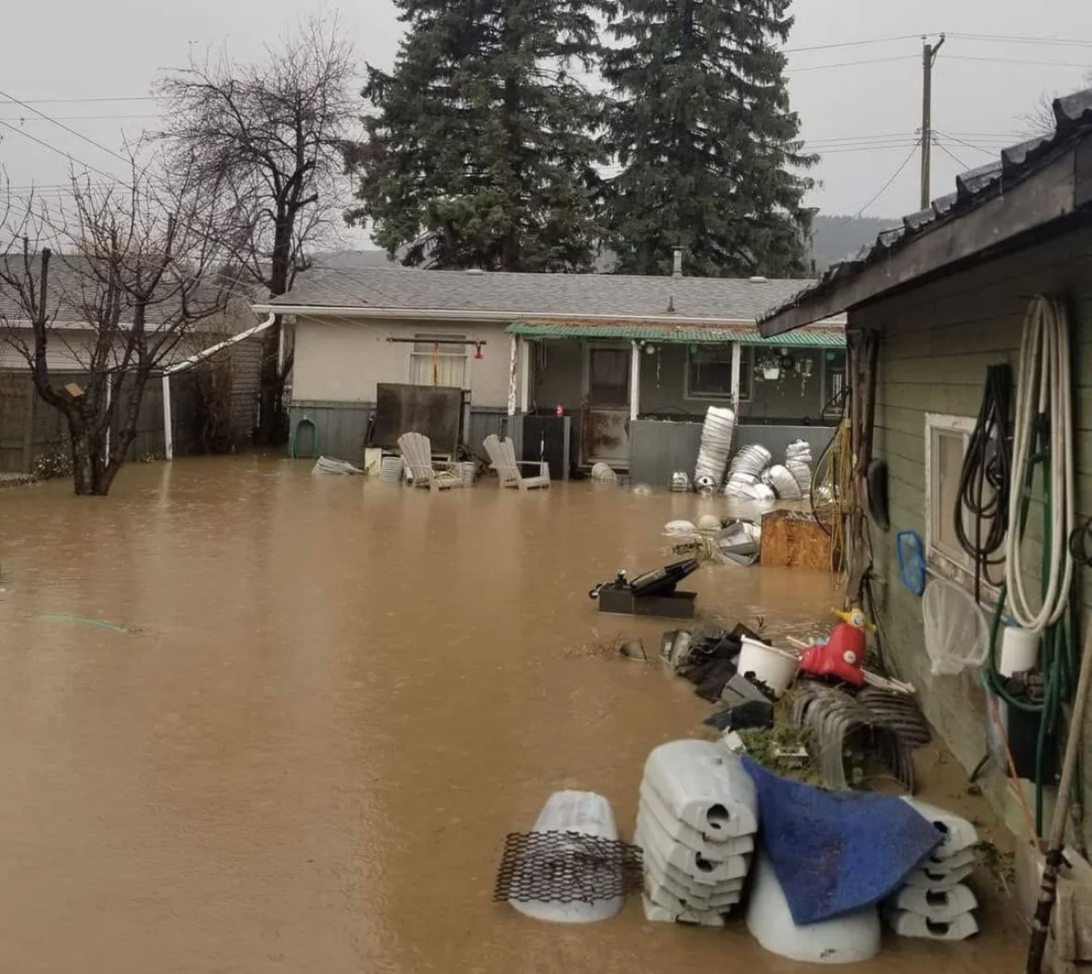 CBC: Flooding in Merritt, B.C., on Nov. 15, 2021. (Submitted by Bailee Allen)