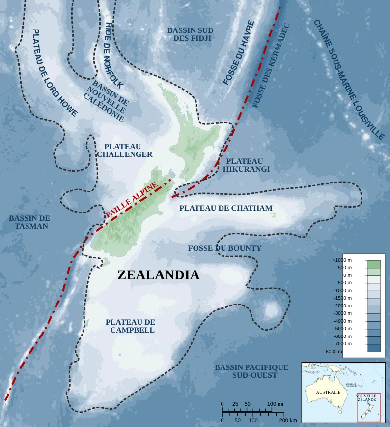 Zealandia-Continent map fr