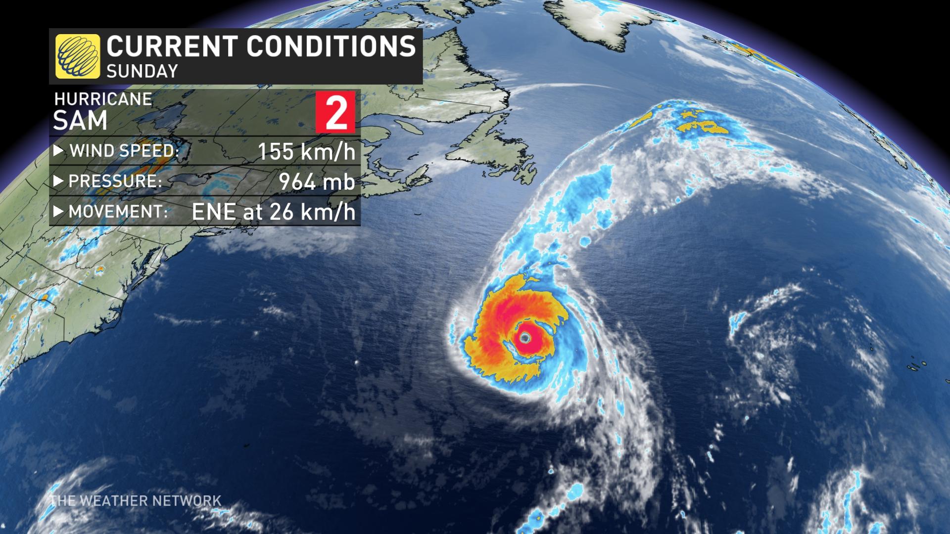 Weather Network: el huracán Sam continúa oscilando, los vientos aumentan y se esperan ráfagas de viento en Terranova