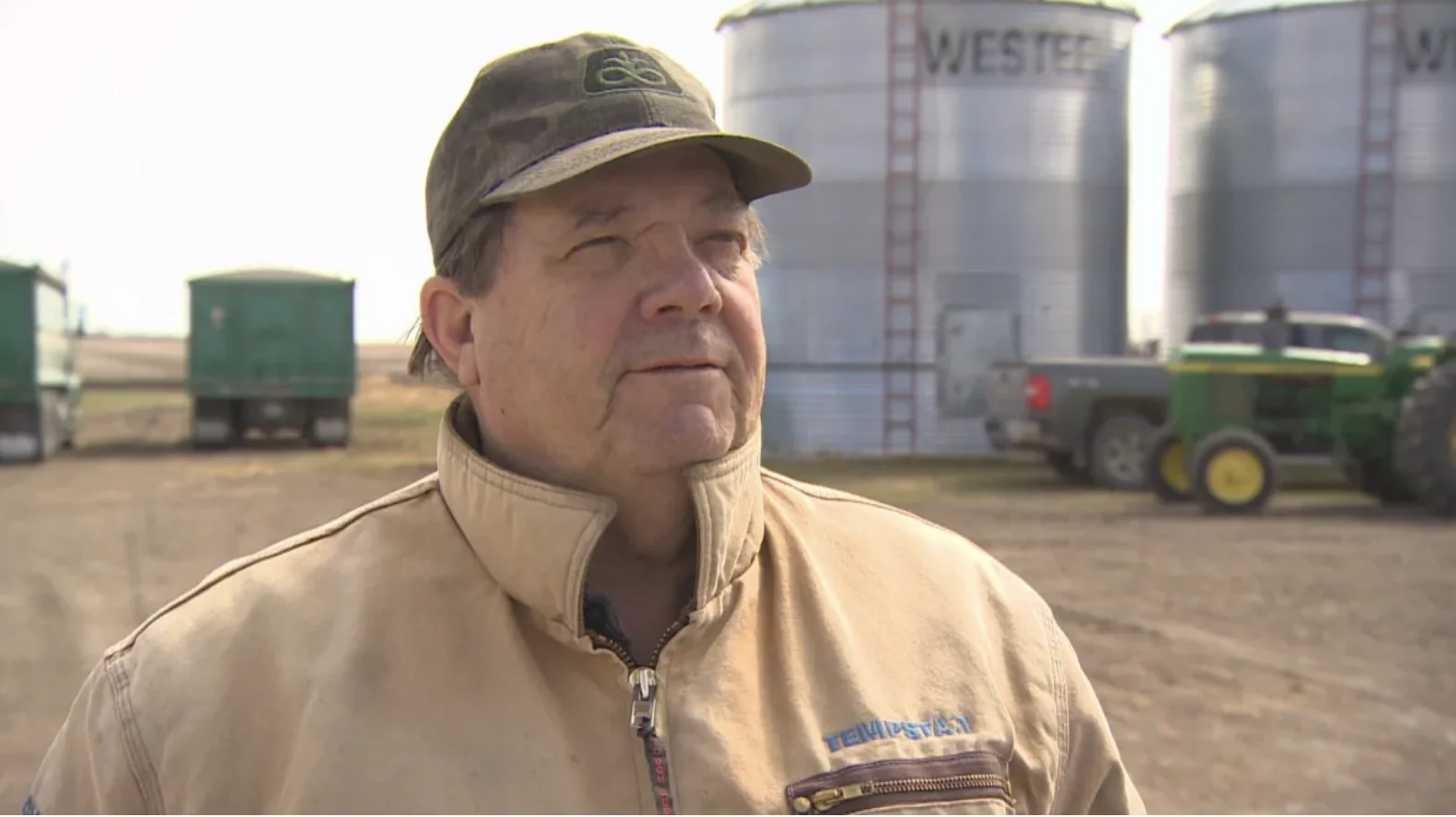 CBC: Charles Fossay, pictured in a 2019 file picture, says the subsoil moisture was what kept his crops alive this past season, but now those levels need to be replenished. (Gary Soliak/CBC)