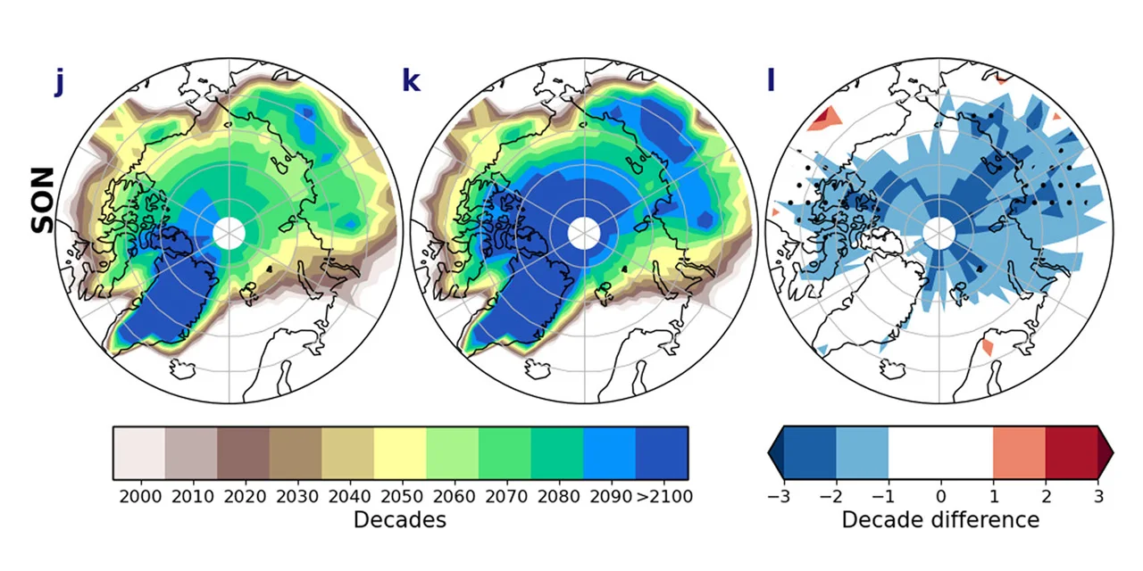 Snow to Rain Arctic study - Fall Maps - McCrystall et al., Nature Communications