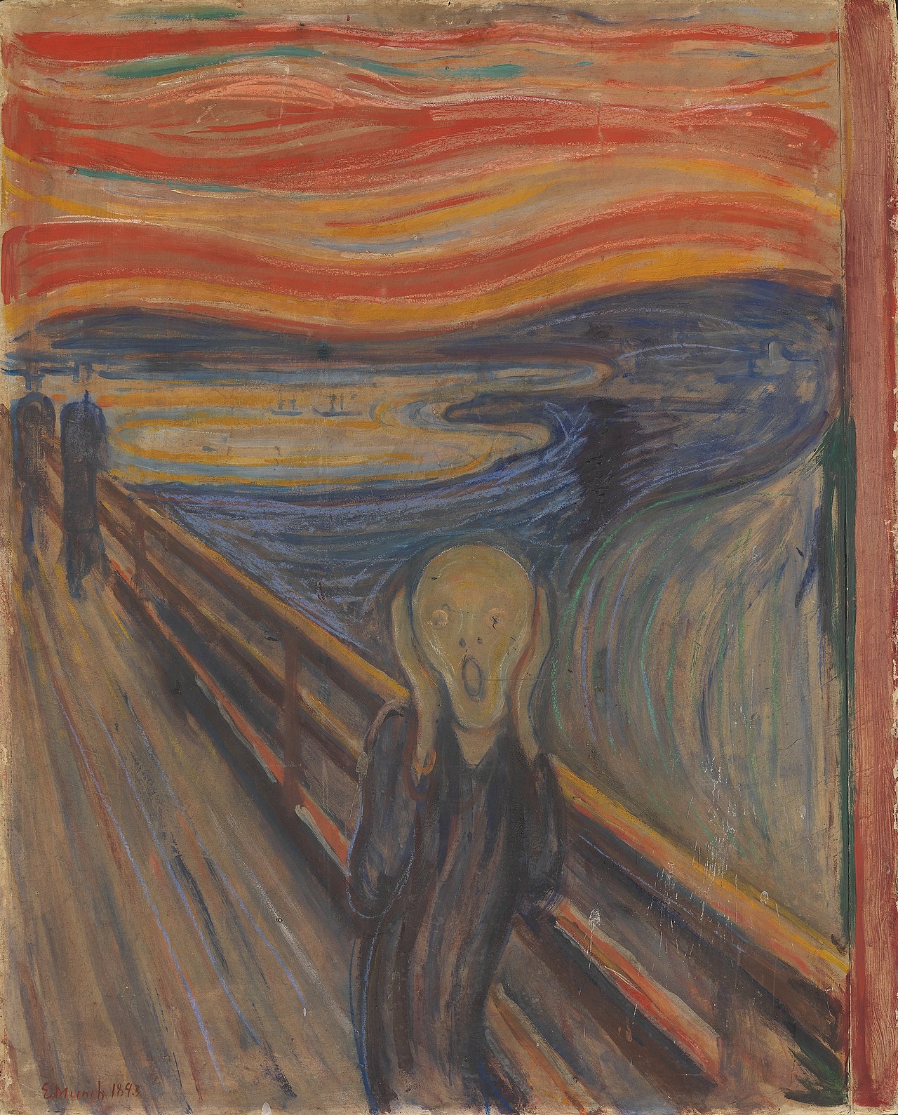 1280px-Edvard Munch, 1893, The Scream, oil, tempera and pastel on cardboard, 91 x 73 cm, National Gallery of Norway