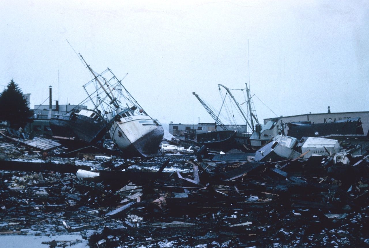 Alaska 1964 Good Friday earthquake and tsunami damage/NOAA/Unsplash