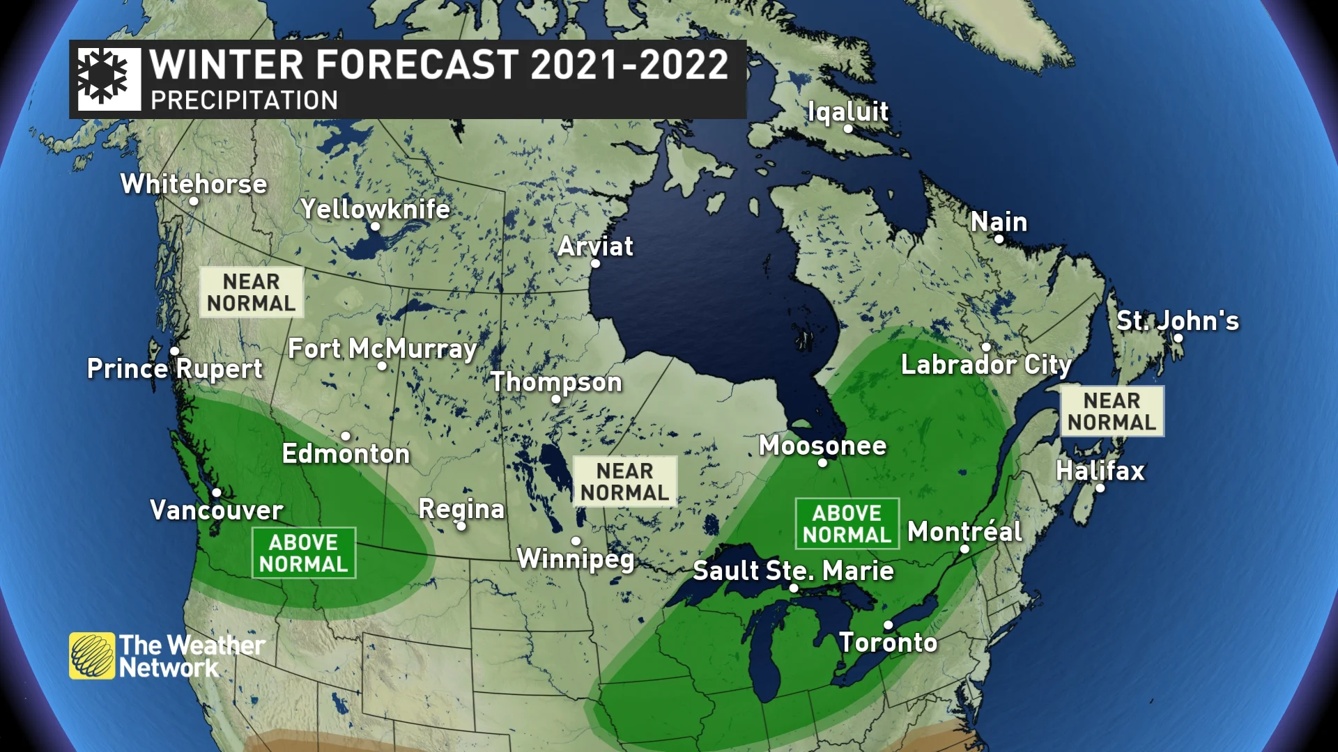 National Precipitation Forecast for Canada's 2021-22 Winter