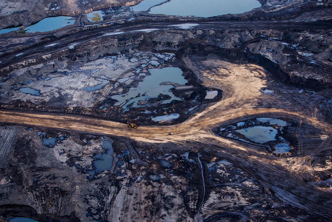 Aerial view of the Athabasca oilsands near Fort McMurray, Alberta, Canada