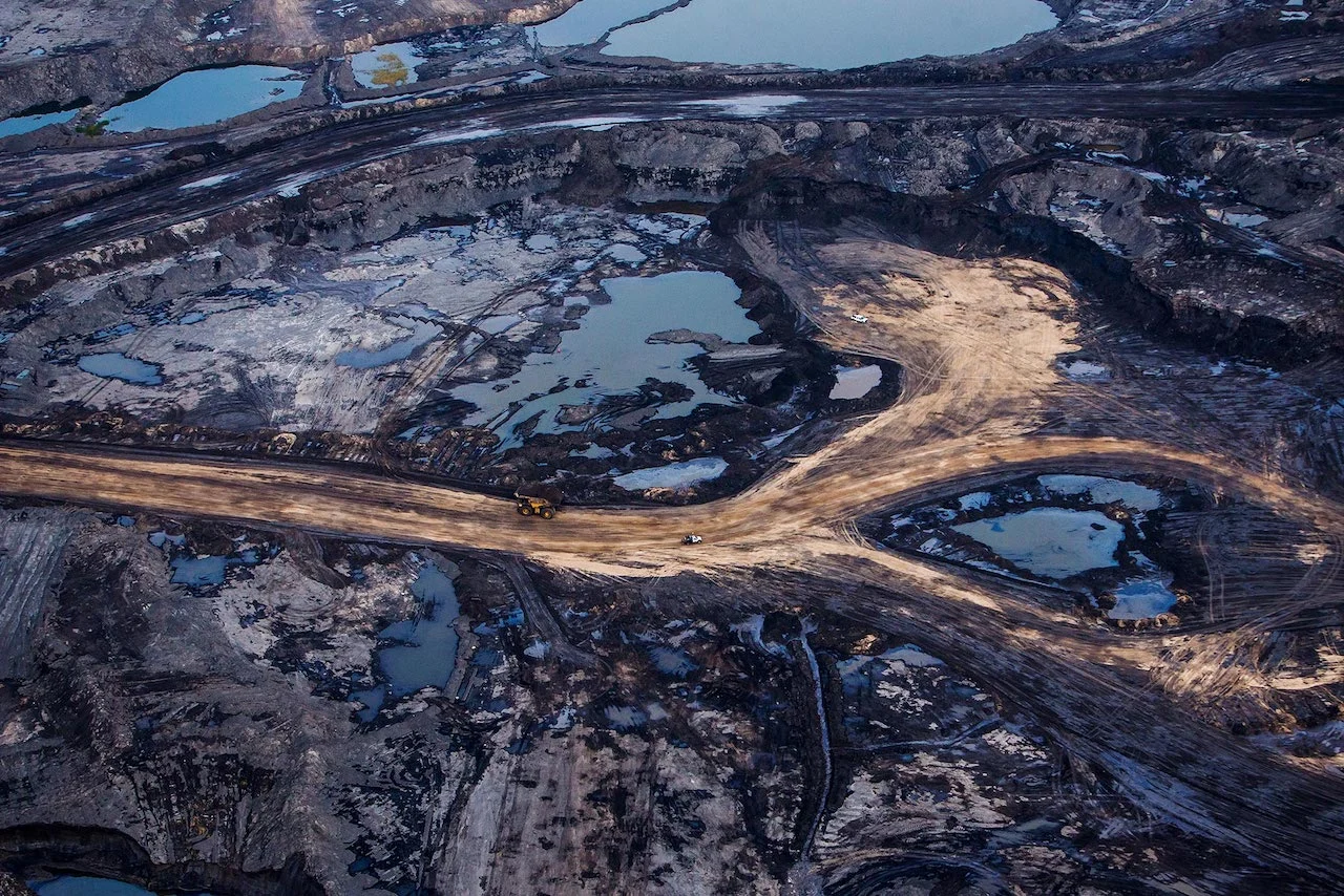 Aerial view of the Athabasca oilsands near Fort McMurray, Alberta, Canada