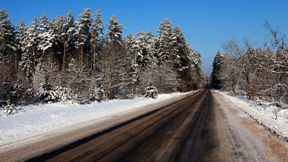 Winter slush road