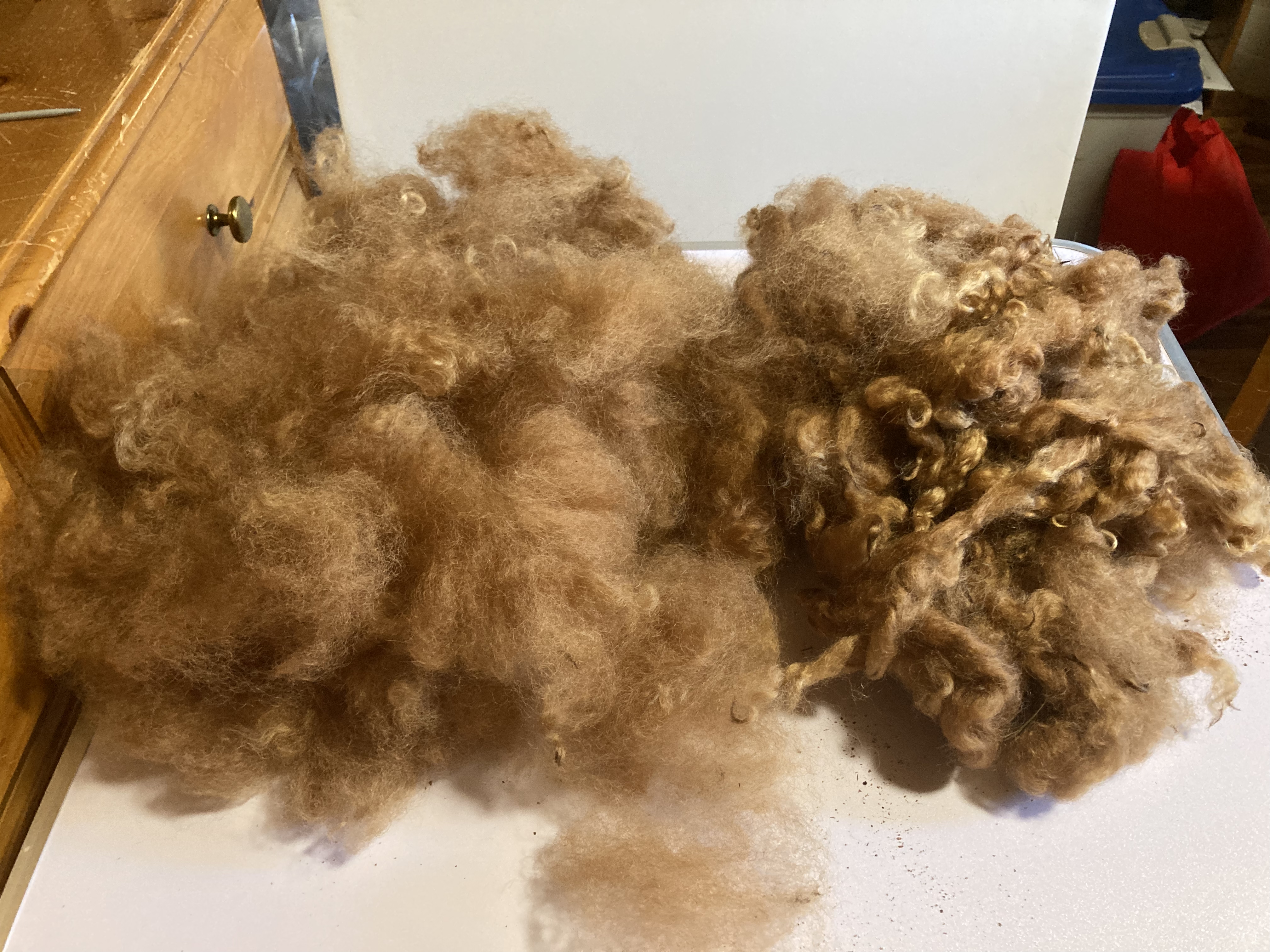 Freshly dyed wool and silk
