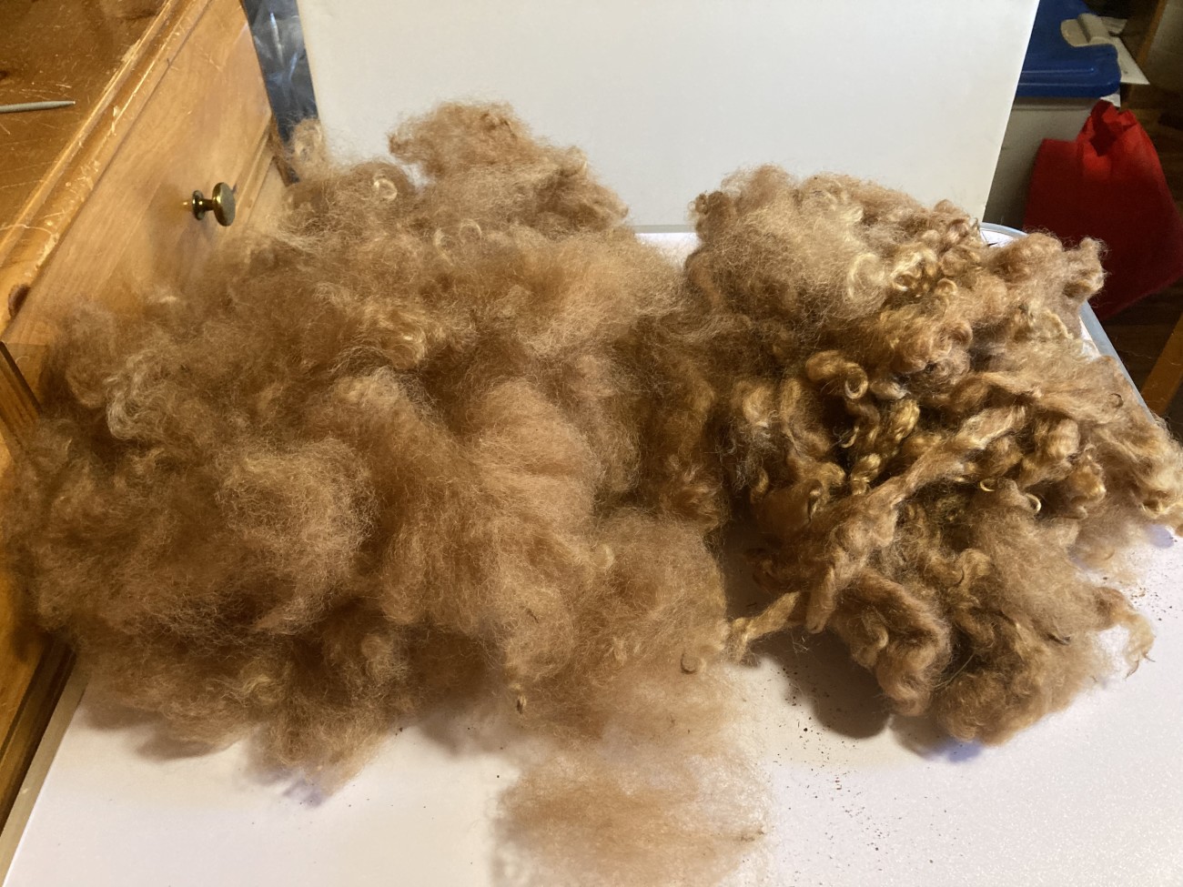 Freshly dyed wool and silk