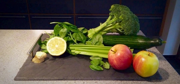 Ingredienser til groen juice
