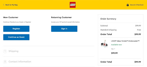 Guest payment example LEGO