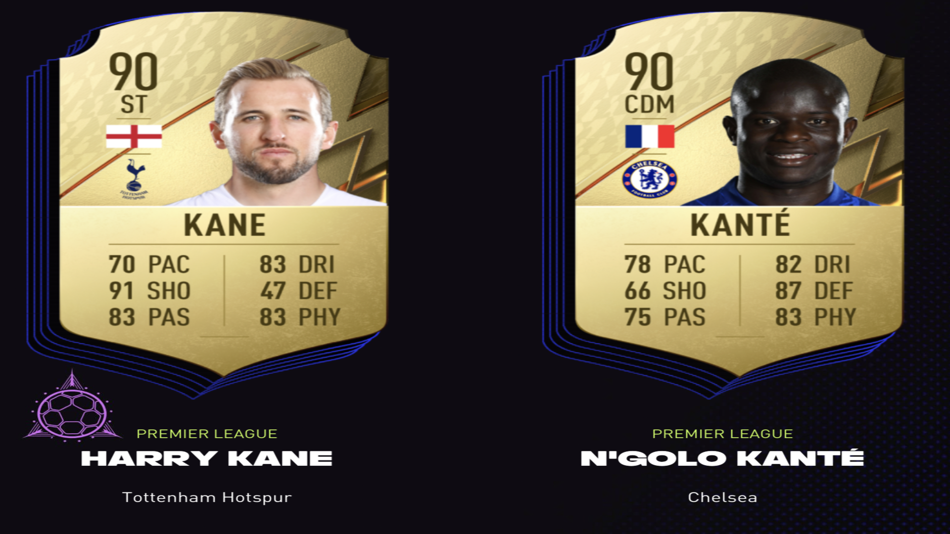 Kante en Kane player card